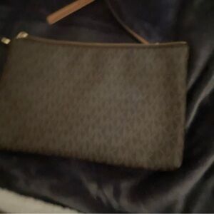 MICHAEL Michael Kors brown and Gold Clutch